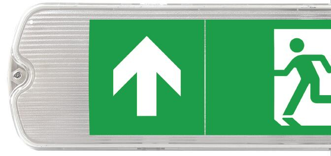 IP65 LED emergency exit sign bulkhead