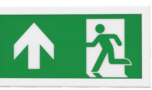 LED panel exit sign box