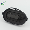 IP65 9W black LED Bulkhead Lamp 4000K glass cover PC base